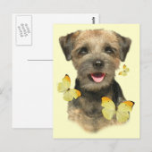 Border Terrier Butterfly Postkarte (Vorne/Hinten)