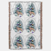 Border Terrier Christmas Decke (Vorderseite Vertikal)