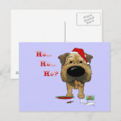Border Terrier Christmas Feiertagspostkarte (Vorne/Hinten)