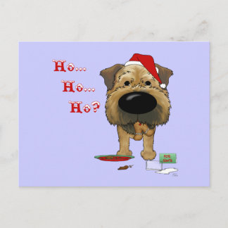 Border Terrier Christmas Feiertagspostkarte