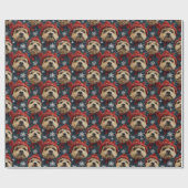 Border Terrier Christmas Geschenkpapier (Flach)