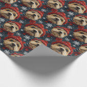 Border Terrier Christmas Geschenkpapier (Ecke)