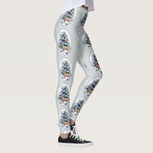 Border Terrier Christmas Leggings (Rechts)