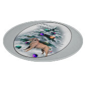 Border Terrier Christmas Schneidebrett (Ecke)