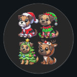 Border Terrier Christmas Tree Santa Elf Kostüme Do Runder Aufkleber<br><div class="desc">Border Terrier Christmas Tree Santa Elf Kostümhund</div>
