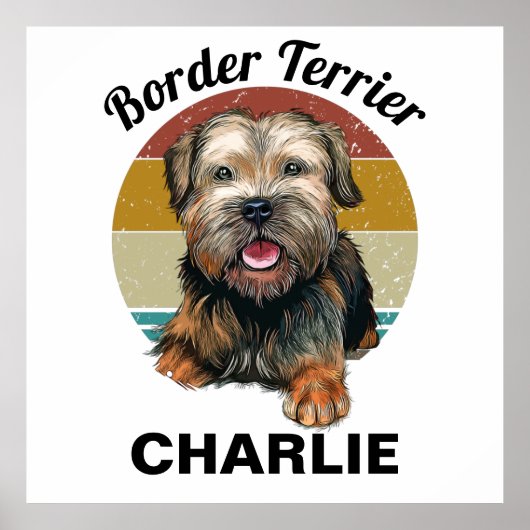Border Terrier Custom Poster (Vorne)