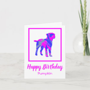 Border Terrier Dog Funny Birthday Card Karte