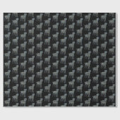 Border Terrier Dog Gelb & Schwarz Gitter Line Wrap Geschenkpapier (Flach)