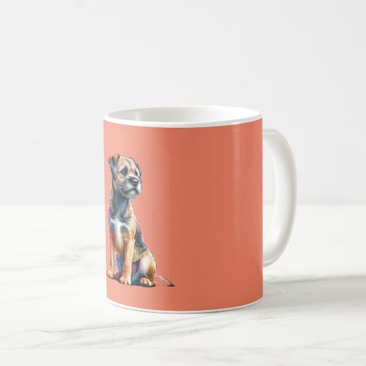 Border Terrier Dog Kaffeetasse (VorderseiteRechts)