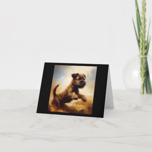 Border Terrier Dog Karte (Vorderseite)