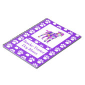 Border Terrier Dog Kisses Silhouette Niedlich PPY& Notizblock (Linke Seite)