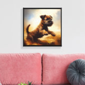 Border Terrier Dog Leinwanddruck (Insitu (Wohnzimmer))