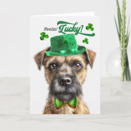 Border Terrier Dog Lucky St Patrick's Day Feiertagskarte