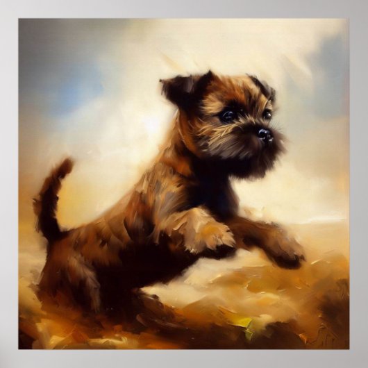 Border Terrier Dog Poster (Vorne)