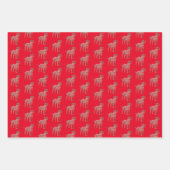 Border Terrier Dog Silhouette Red Meroofmas Geschenkpapier Set (Vorderseite 3)