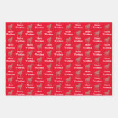 Border Terrier Dog Silhouette Red Meroofmas Geschenkpapier Set (Vorderseite)