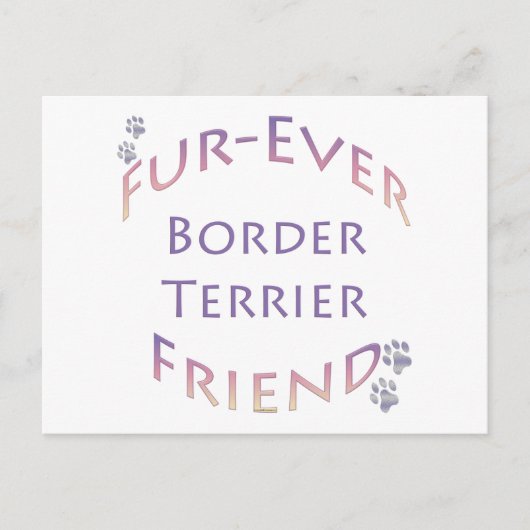 Border Terrier Furever Postkarte (Vorderseite)