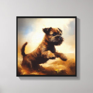 Border Terrier Hund Leinwanddruck
