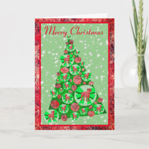 Border Terrier-Hunderasse Silhouette Frohe Weihnac Karte