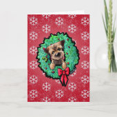 Border Terrier KiniArt™ Weihnachtskarte Karte (Vorderseite)