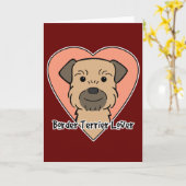 Border Terrier Lover Karte (Gelbe Blume)