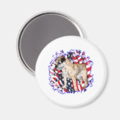 Border Terrier Patriot Magnet (Vorderseite/Rückseite)