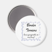 Border Terrier Pawprints - Magnet (Vorderseite/Rückseite)