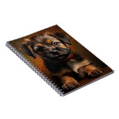 Border Terrier Puppy Notizblock (Rechte Seite)