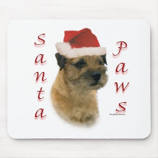 Border Terrier Santa Paws Mousepad (Vorne)