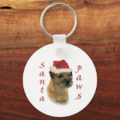 Border Terrier Santa Paws Schlüsselanhänger (Vorderseite)