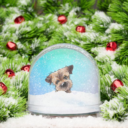 Border Terrier Schneekugeln (Weihnachten)
