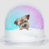 Border Terrier Schneekugeln (Rückseite)