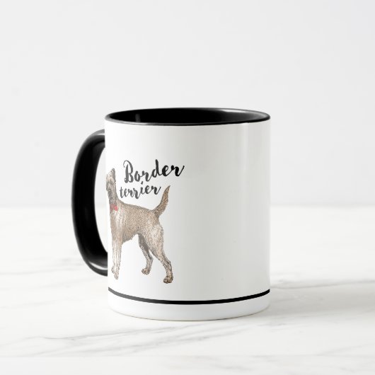 Border Terrier Tasse (Vorderseite Links)