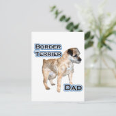 Border Terrier Vater 4 Postkarte (Stehend Vorderseite)