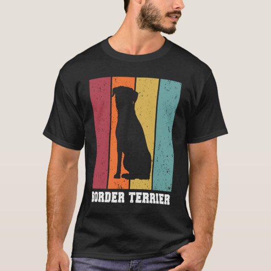 Border Terrier Vintage  1 T-Shirt (Vorderseite)