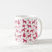 Border Terrier Weihnachtsdesign Kaffeetasse (VorderseiteRechts)