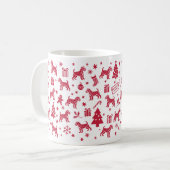 Border Terrier Weihnachtsdesign Kaffeetasse (Vorderseite Links)