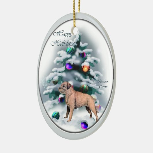 Border Terrier Weihnachtsgeschenke Ornament (Links)