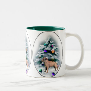 Border Terrier Weihnachtsgeschenke Zweifarbige Tasse