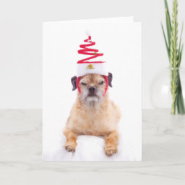 Border Terrier Weihnachtskarte Feiertagskarte