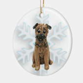Border Terrier Weihnachtsschmuck (Links)
