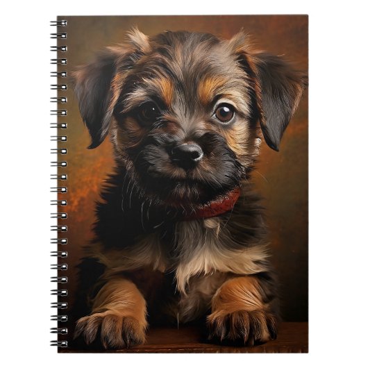Border Terrier Welpe Notizblock (Vorderseite)