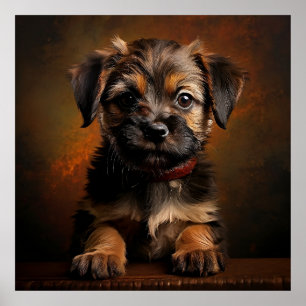 Border Terrier Welpe Poster