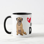 Border Terrier Zwei-Seiten-Vater Tasse (Links)