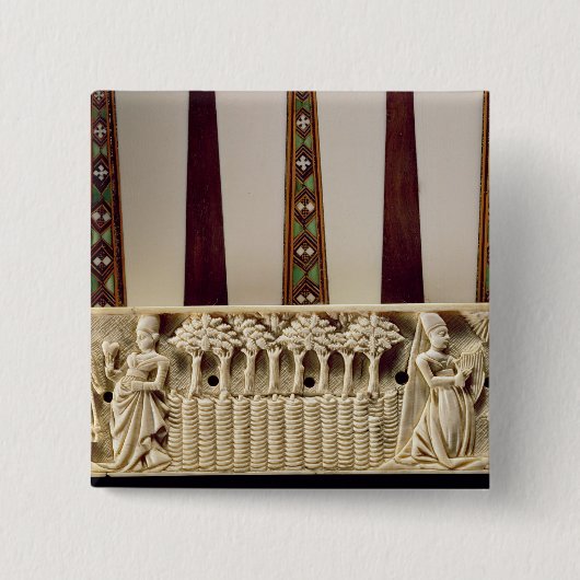 Borderbackgammon Brett, das Paare Liebhaber Button (Vorderseite)