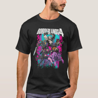 Borderlands 4 Bunte Helden Collage Graffiti Vid T-Shirt