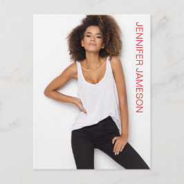 Borderless Actor Model Talent Promo Postcard Postkarte