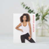 Borderless Actor Model Talent Promo Postcard Postkarte (Stehend Vorderseite)