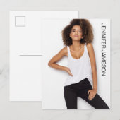 Borderless Actor Model Talent Promo Postcard Postkarte (Vorne/Hinten)