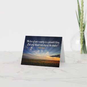 "Borderless Liebe" Inspiration Zitat Dankeskarte